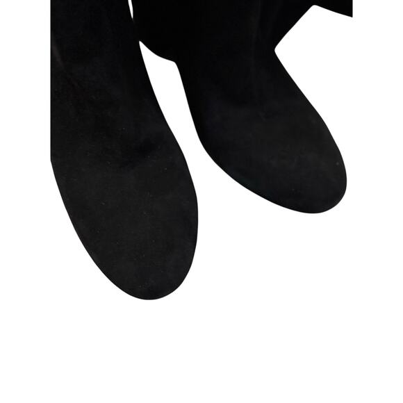 Sam Edelman Women’s Black Knee High Chunky Heel Faux Suede Boots Sz 9.5 - Picture 3 of 6